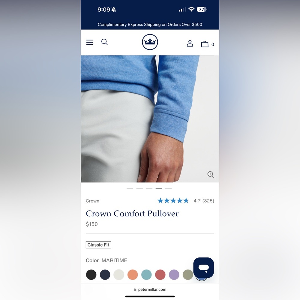 Peter Millar, Large Crown Comfort Pullover View 4